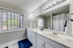 Lower level bathroom - double vanities